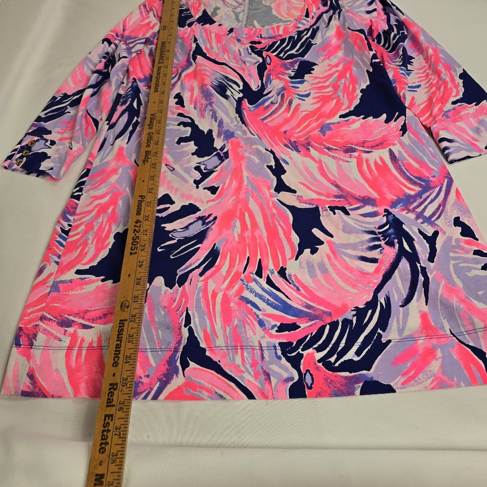 Lilly Pulitzer Merrit Dress True Blue Paradise Point XL - Picture 3 of 5